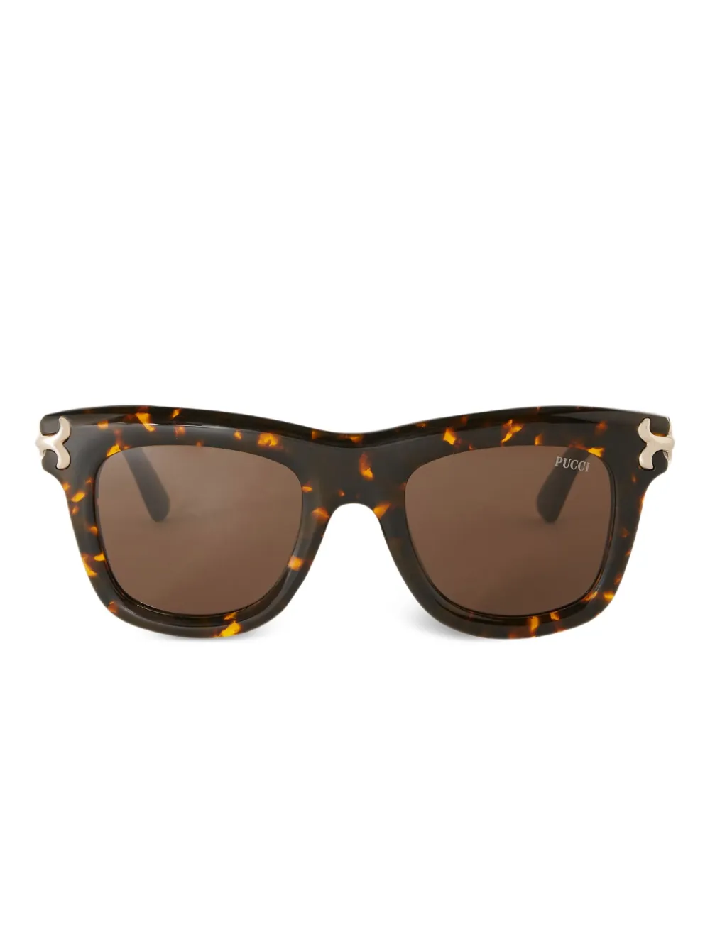 PUCCI Zonnebril met vierkant montuur Bruin