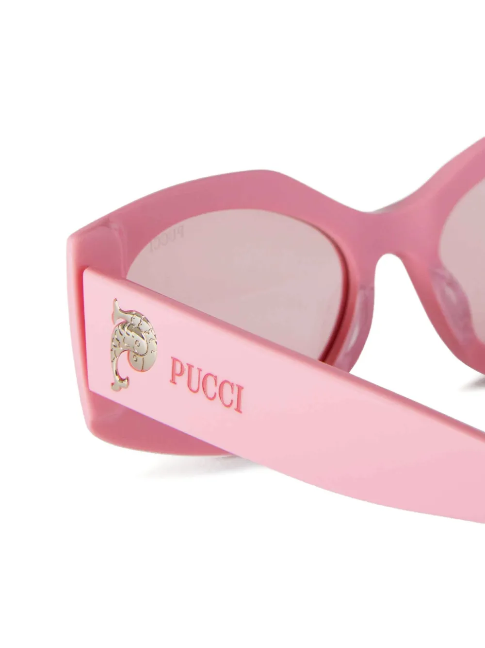 PUCCI Zonnebril met geometrisch montuur Roze