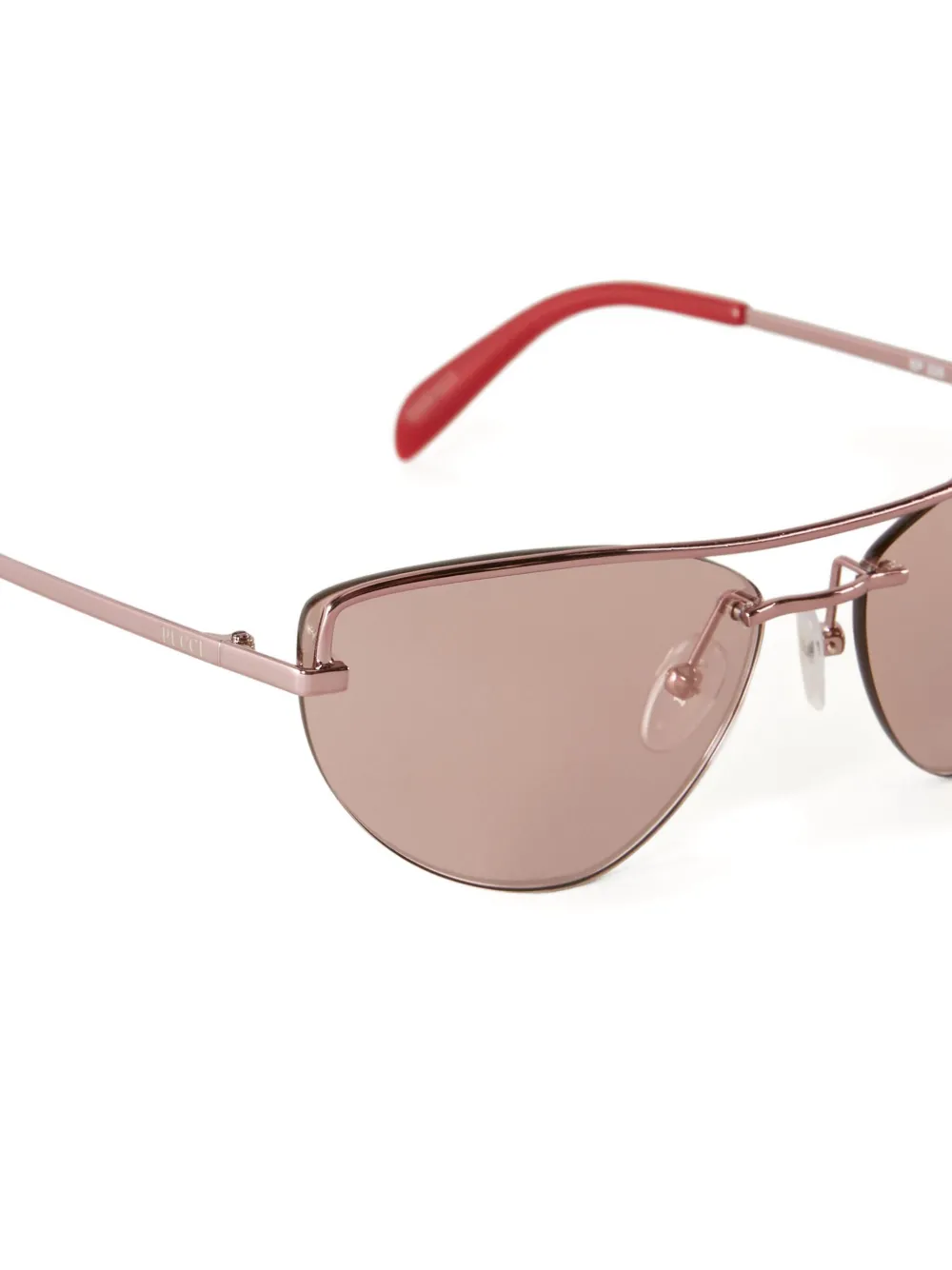 PUCCI Zonnebril met metalen cat-eye montuur Roze