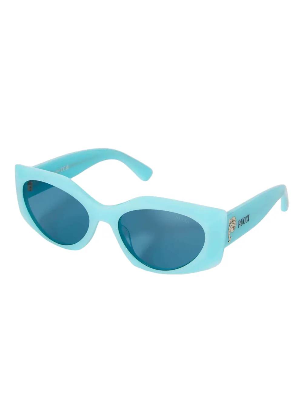PUCCI logo-embellished geometric sunglasses - Blauw