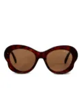 PUCCI sculptural round-frame sunglasses - Brown