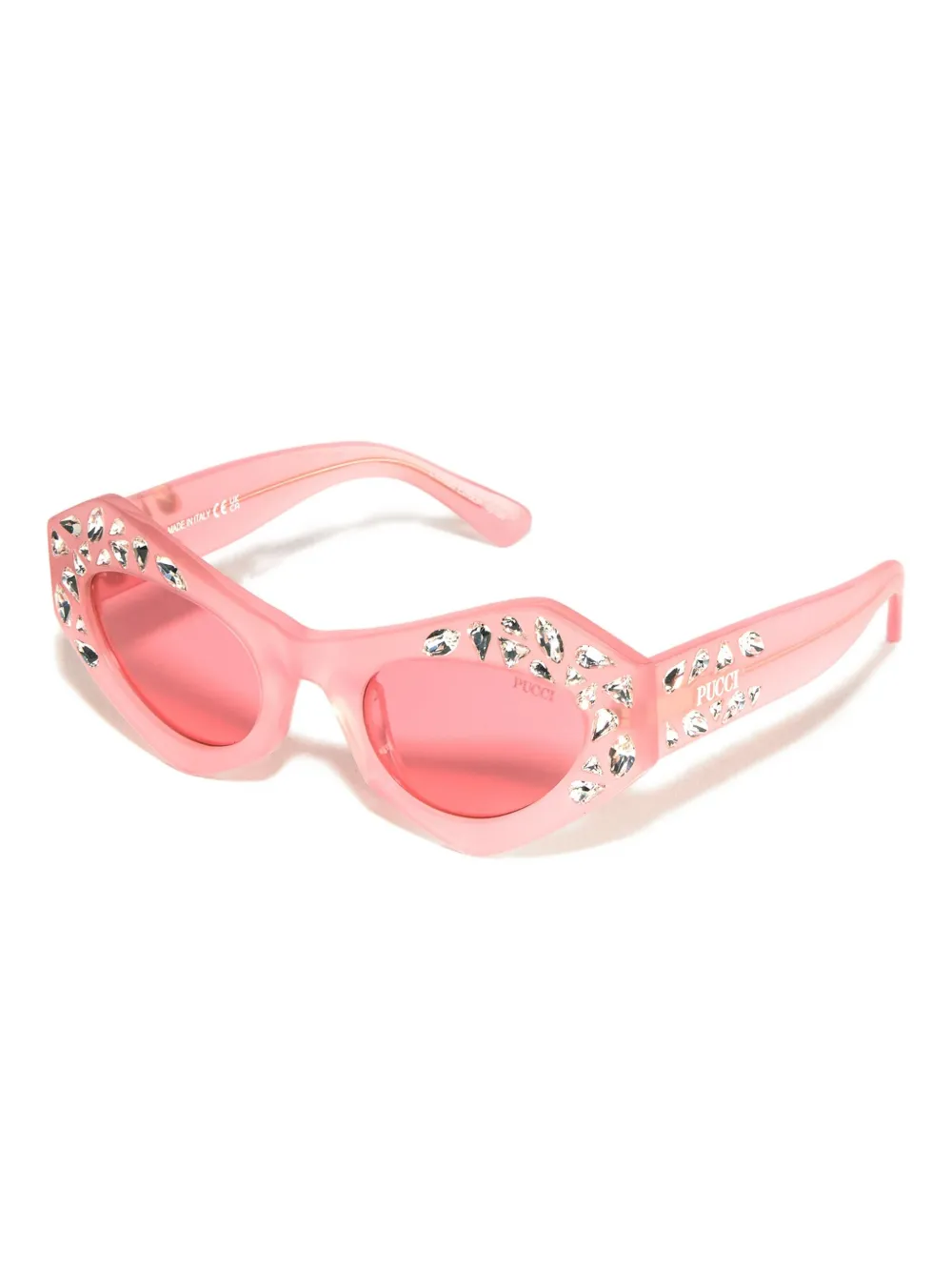 PUCCI crystal-embellished cat-eye sunglasses - Roze