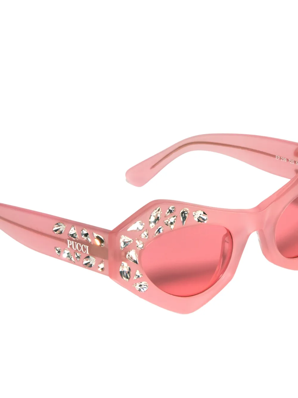  Pucci Crystal-embellished Cat-eye Sunglasses - Pink 