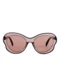 PUCCI sculptural round-frame sunglasses - Pink