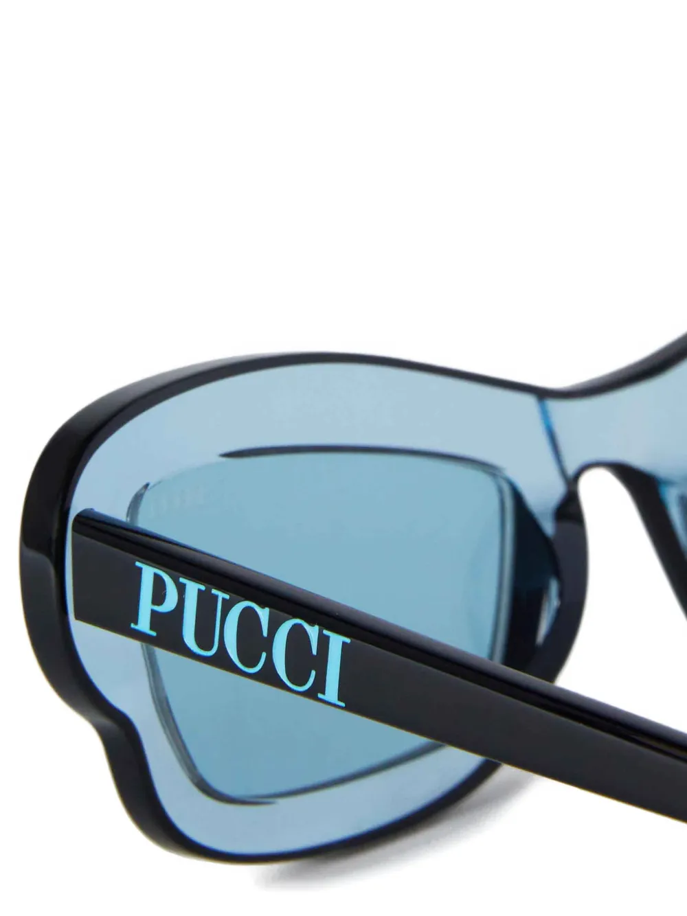PUCCI Zonnebril met geometrisch montuur Blauw