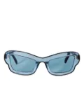 PUCCI geometric-frame sunglasses - Blue