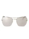 PUCCI square-frame mirrored-lenses sunglasses - Silver