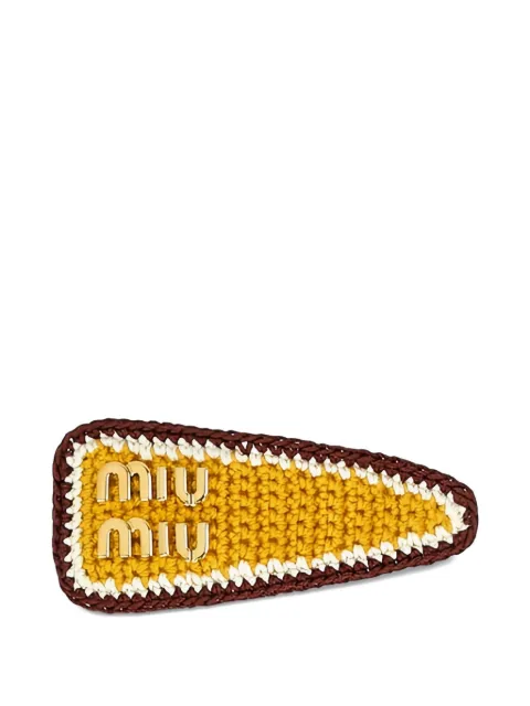 Miu Miu crochet logo hair clip