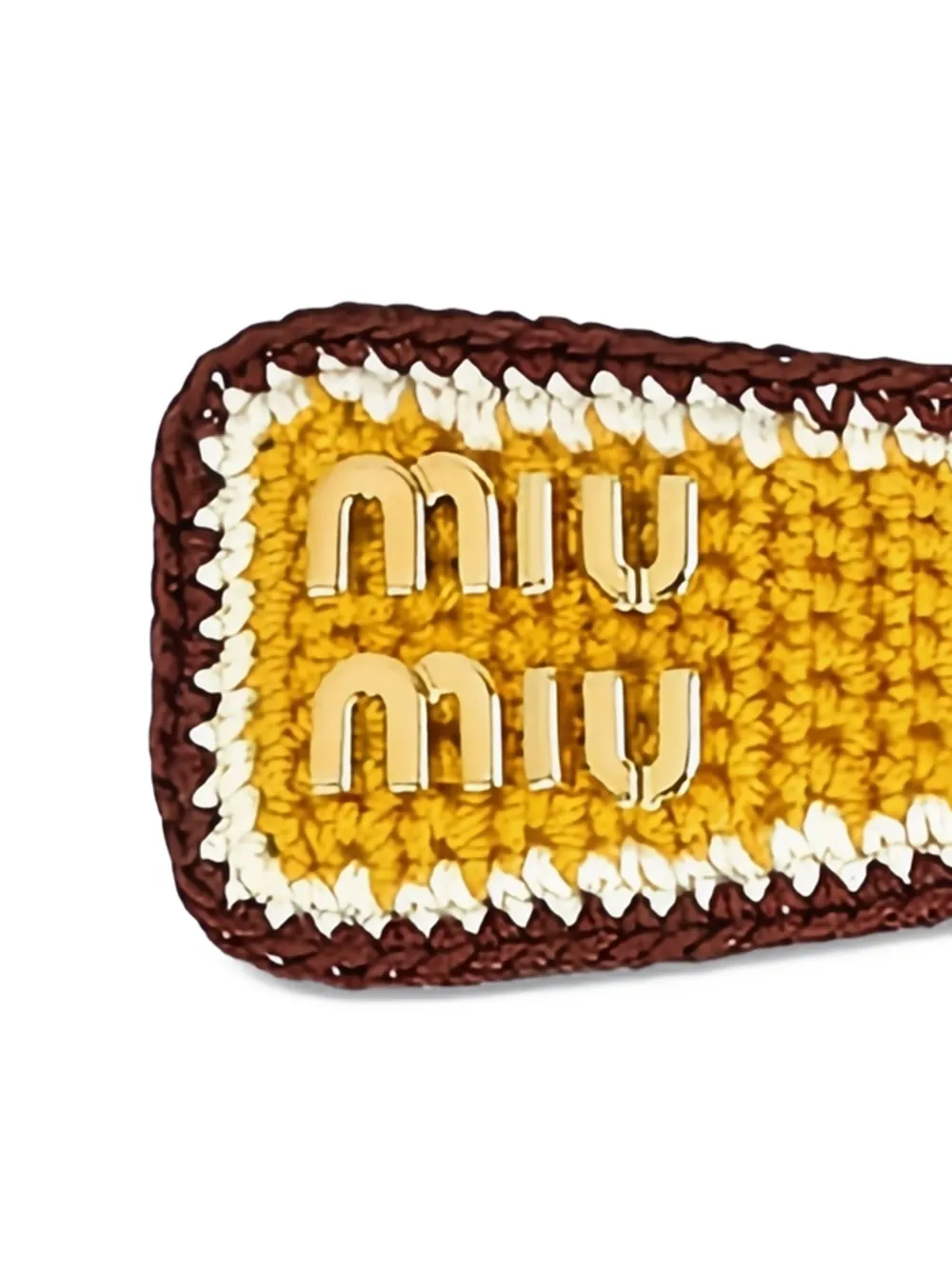 Miu Miu hæklet hårspænde med logo | Image 2