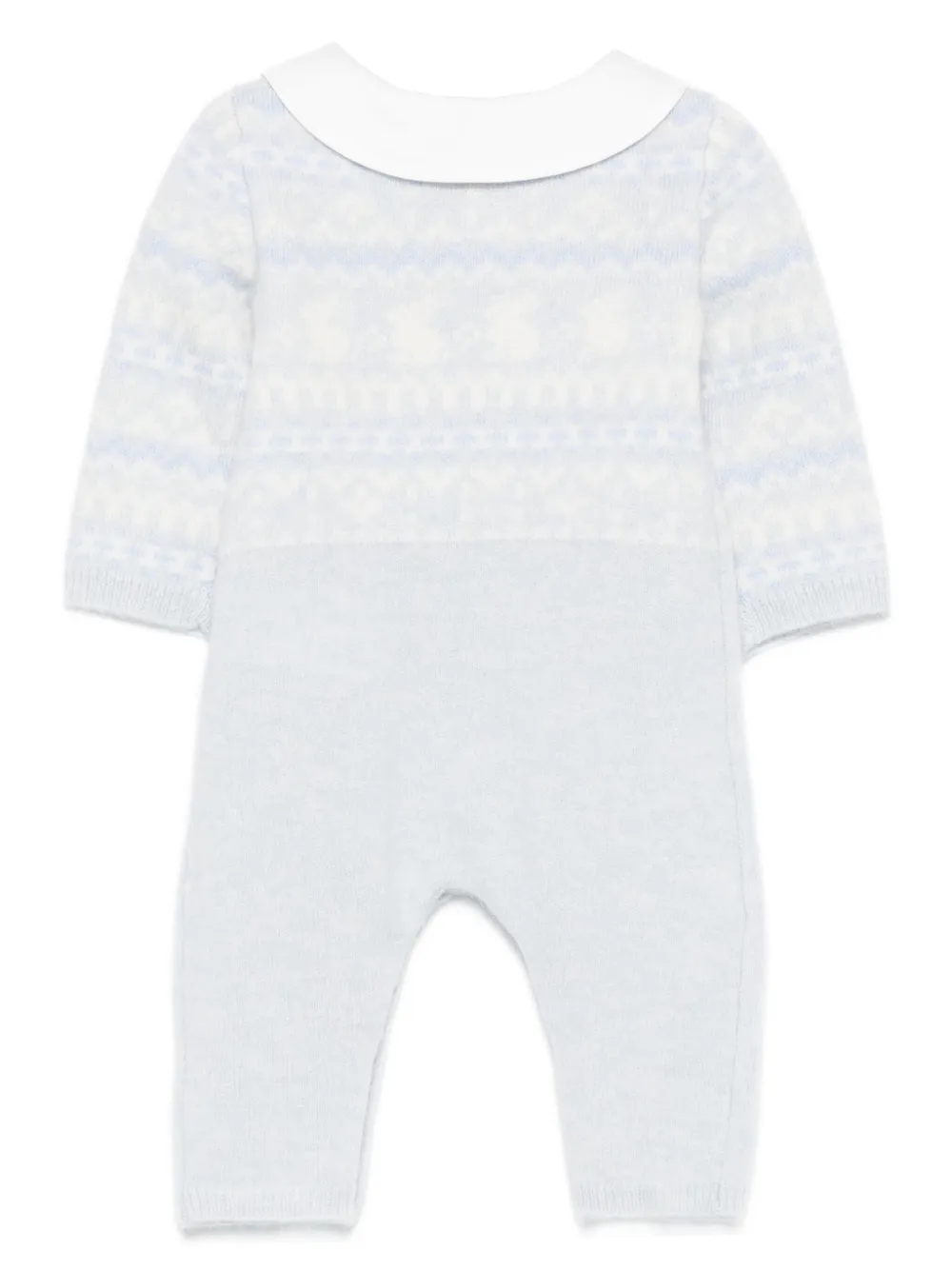 Tartine Et Chocolat Fair-Isle romper met geborduurd konijn - Blauw