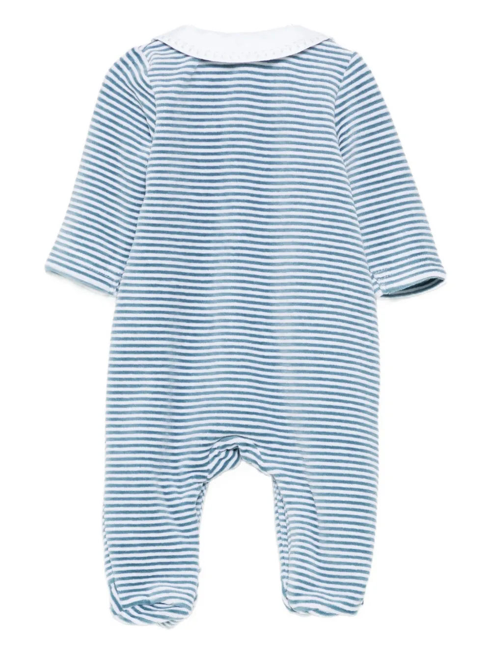 Tartine Et Chocolat Gestreepte pyjama met fluwelen kraag - Blauw