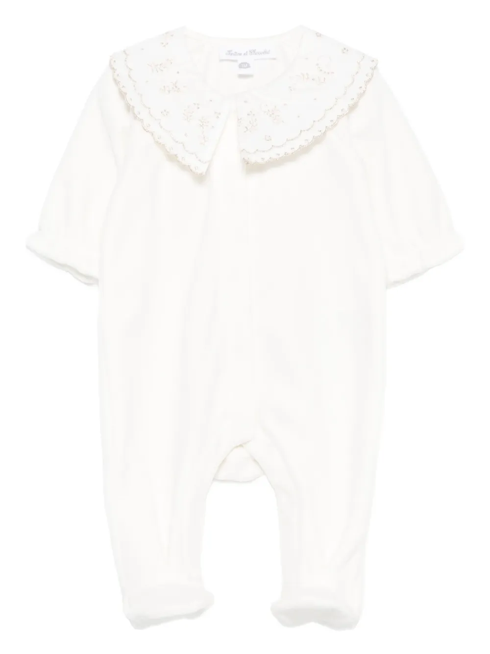 Tartine Et Chocolat Pigiama con ricamo - Bianco