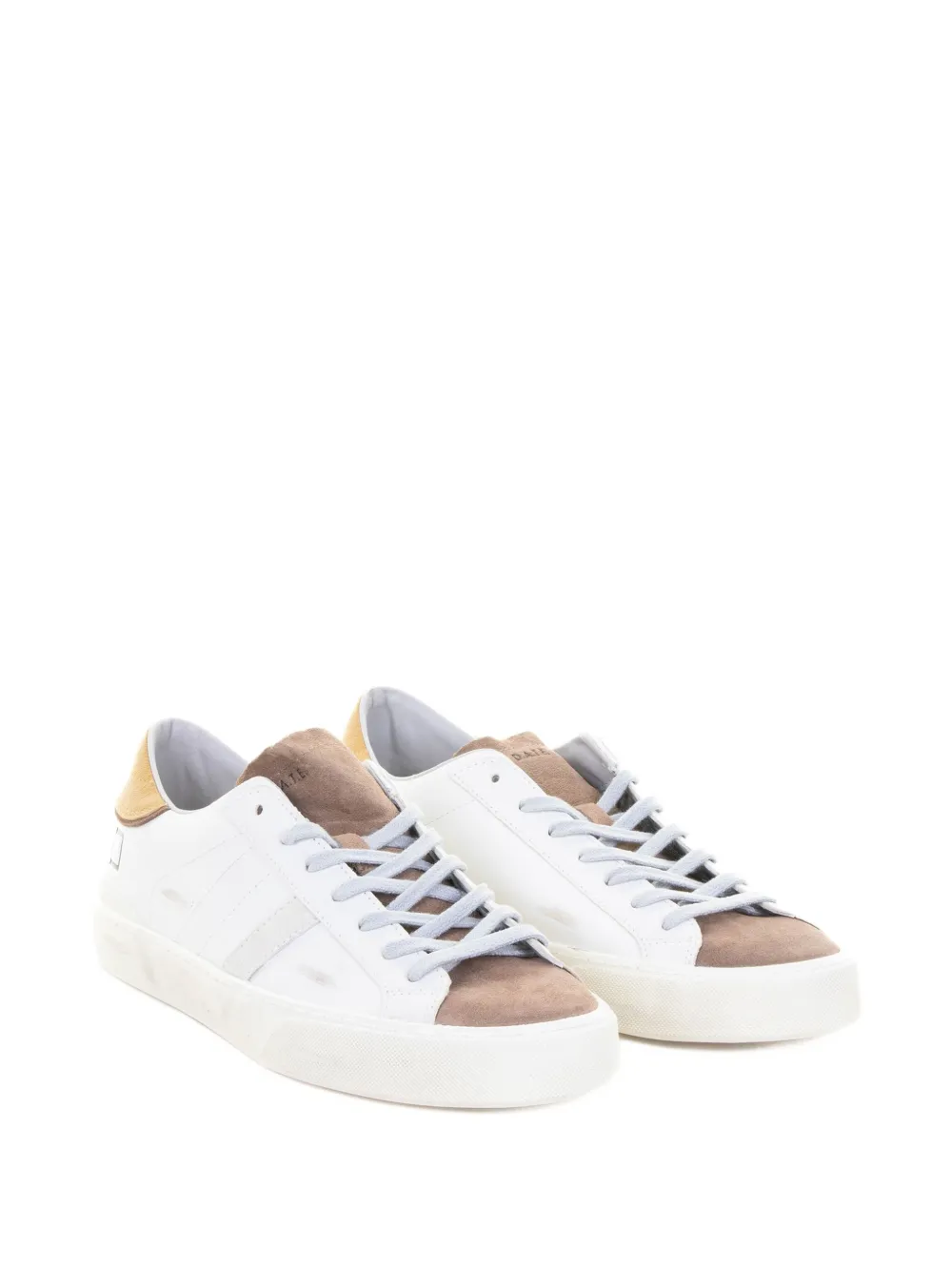 D.A.T.E. leather-panelled low-top sneakers Wit