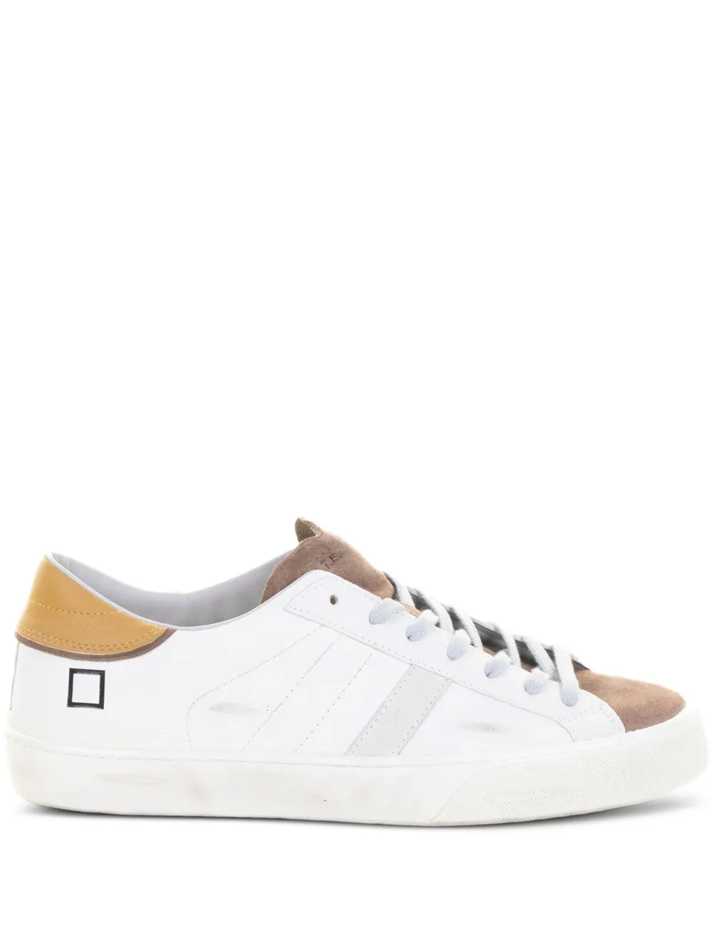 D.A.T.E. leather-panelled low-top sneakers Wit