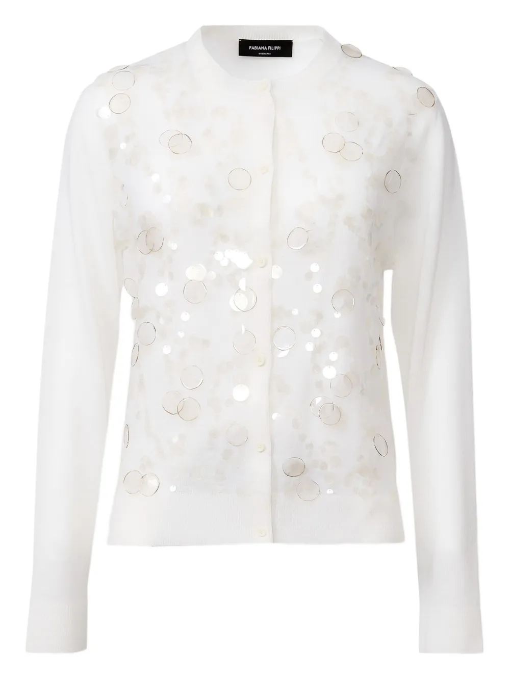 Fabiana Filippi sequin-embellished cardigan Wit