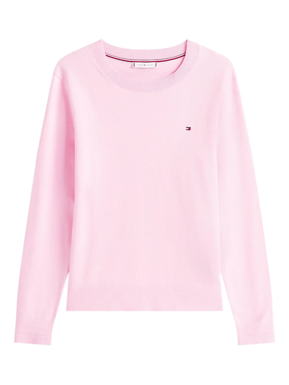 Tommy Hilfiger Logo Crew-neck Sweater In Pink