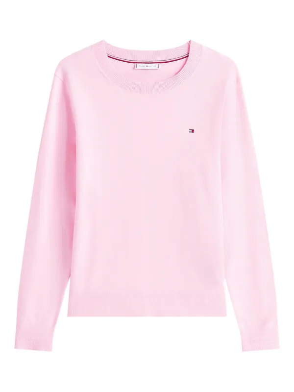 Tommy Hilfiger Logo crew-neck Sweater Pink FARFETCH