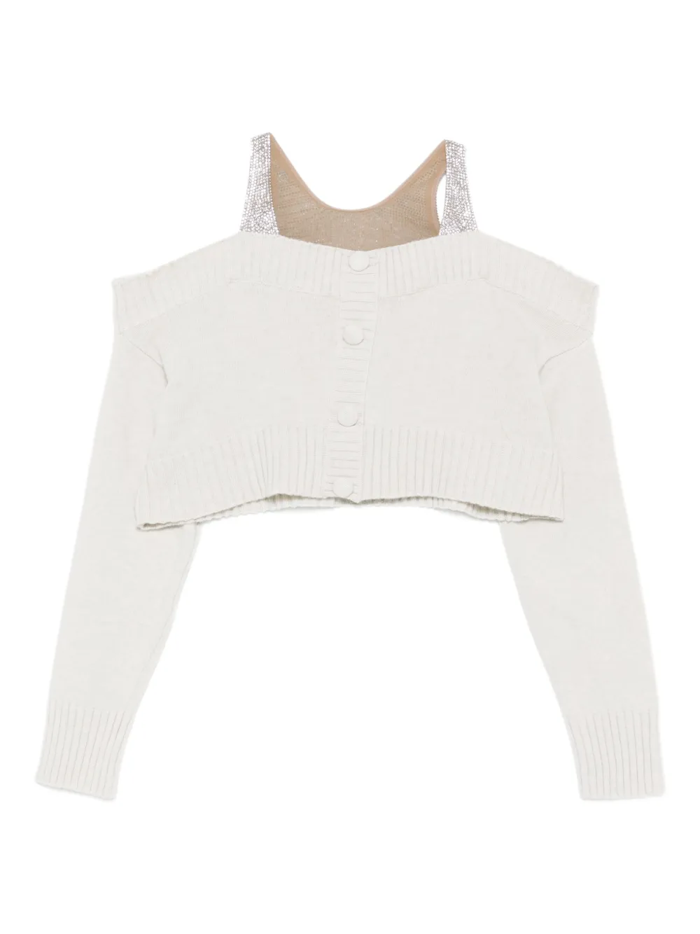 Giuseppe Di Morabito off-shoulder button-up cardigan | Neutrals | Image 1