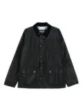 Barbour corduroy-collar flap-pocket jacket - Black