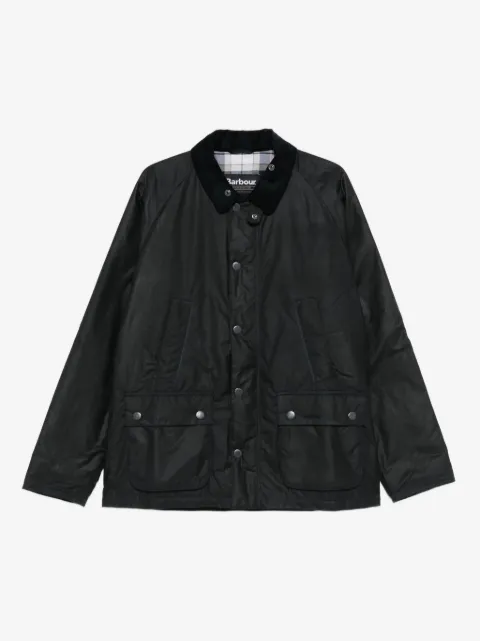 Barbour corduroy-collar flap-pocket jacket