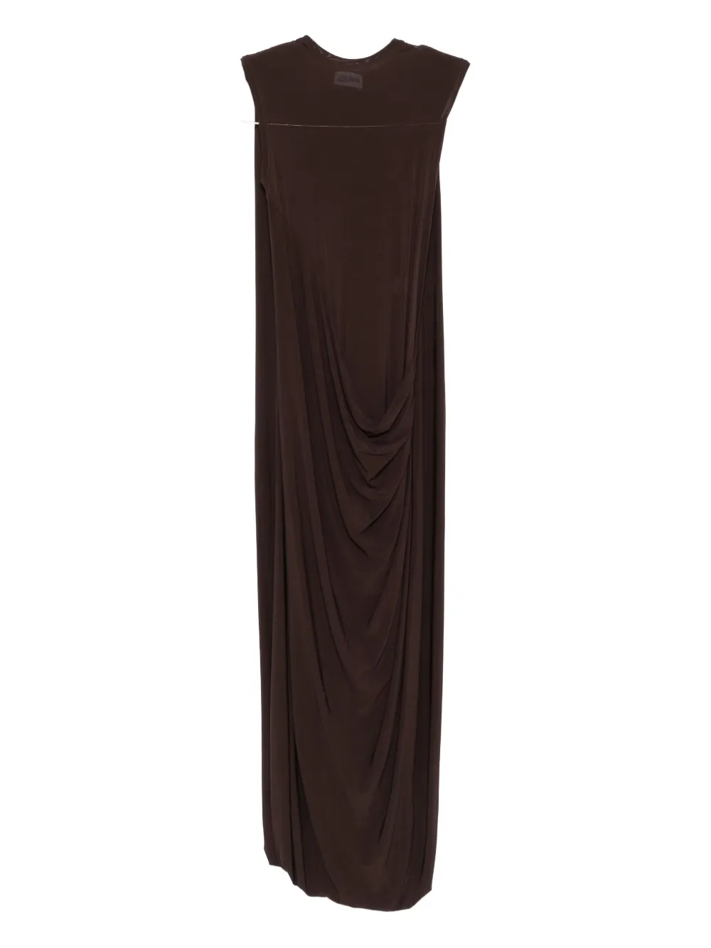 Jean Paul Gaultier draped sleeveless maxi dress Bruin