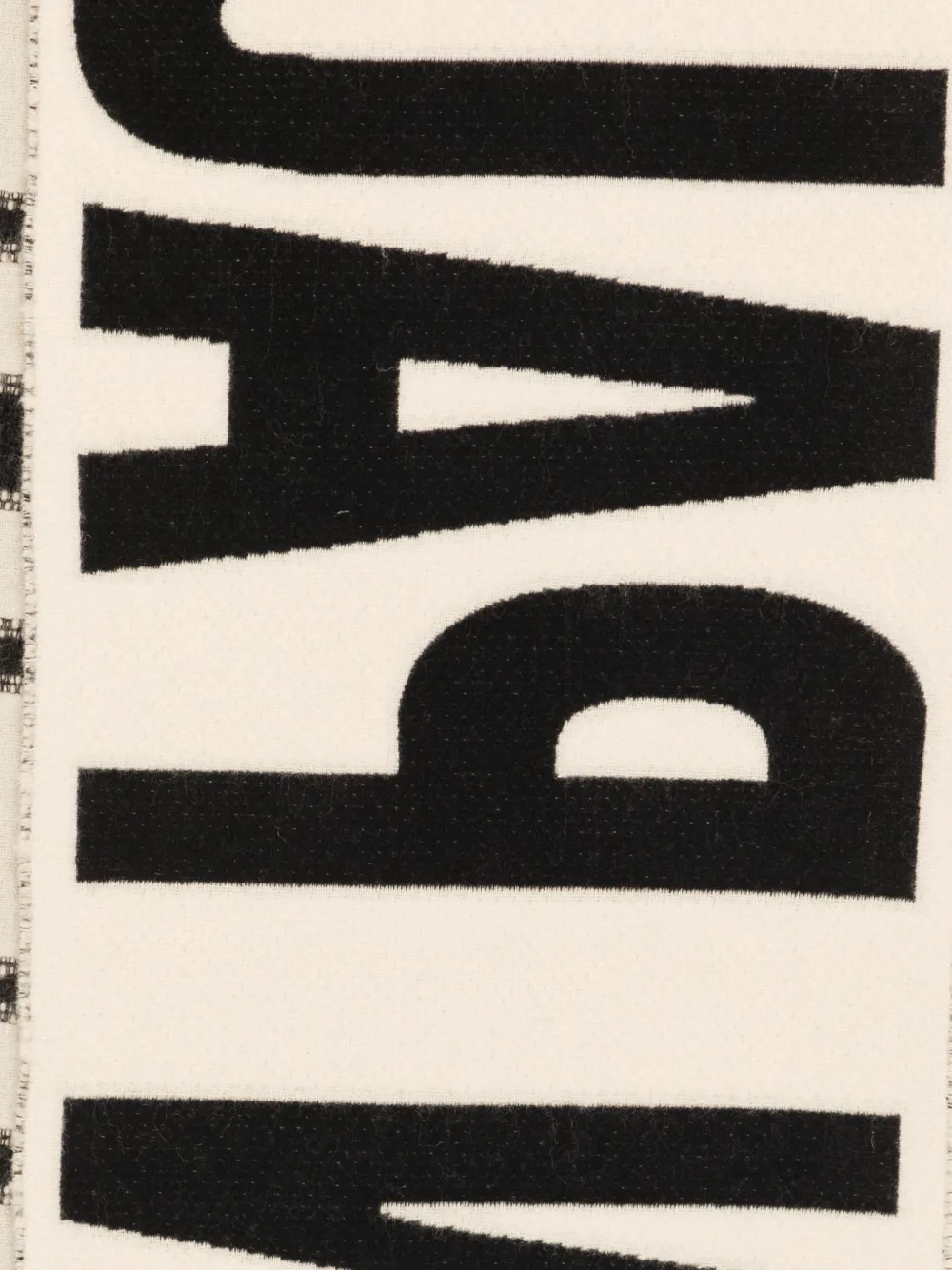 Jean Paul Gaultier logo-detail wool scarf - Beige