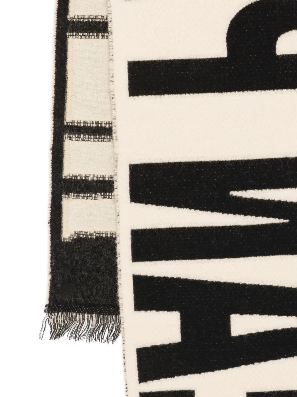  Jean Paul Gaultier Logo-detail Wool Scarf - Neutrals 