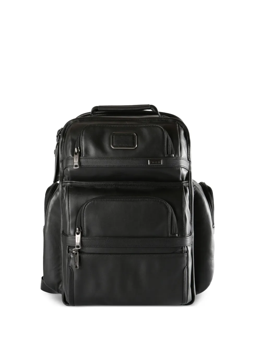 Tumi Brief Pack leather multi-pocket backpack - ブラック Tumi Brief Pack leather multi-pocket backpack - ブラック