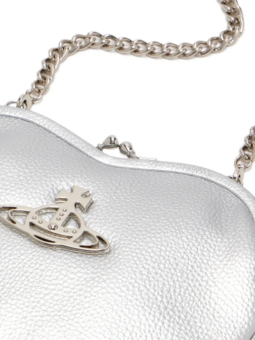 Vivienne Westwood heart-shaped orb shoulder bag Metallic