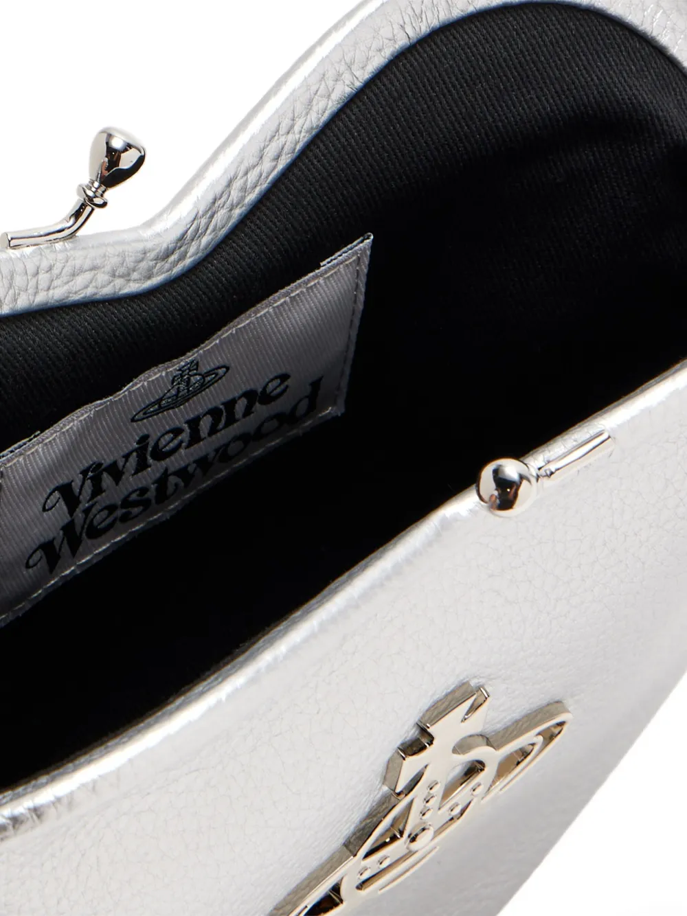 Vivienne Westwood heart-shaped orb shoulder bag Metallic