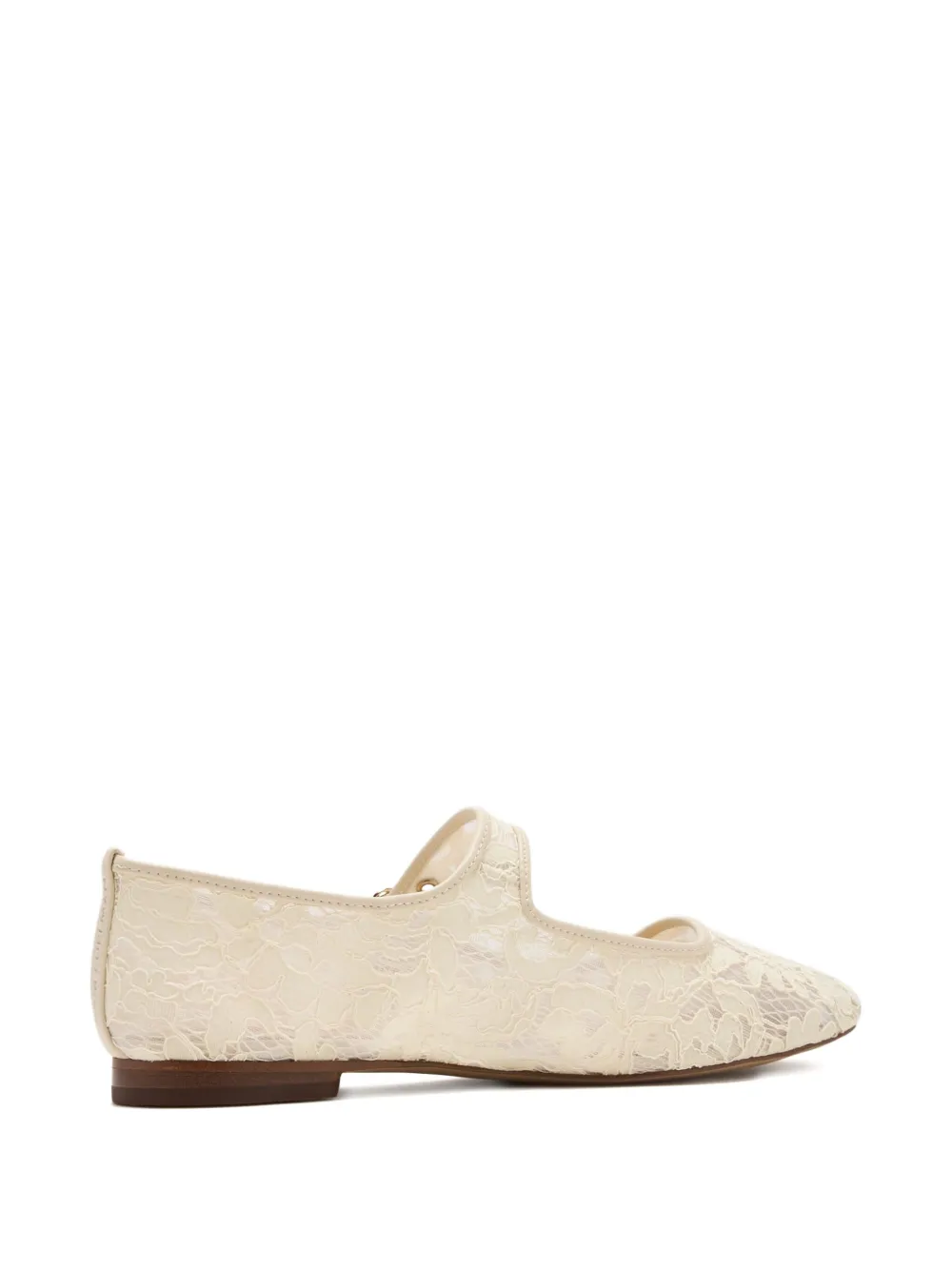 Sam Edelman Michaela Lace-buckle Ballet Flats In White