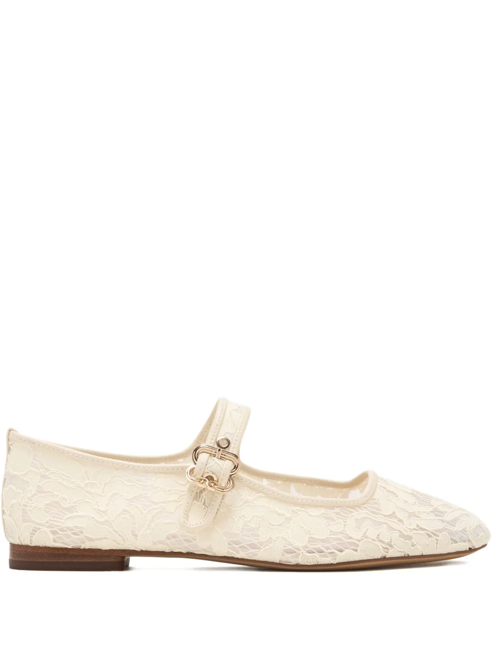 Sam Edelman Michaela Lace-buckle Ballet Flats In White