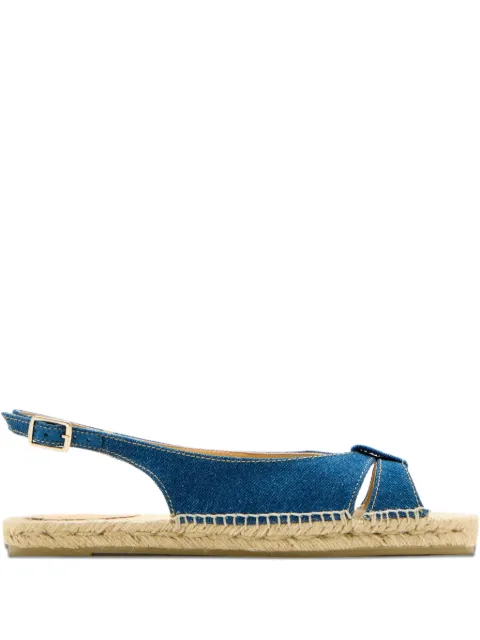 Castañer slingback denim flat espadrilles