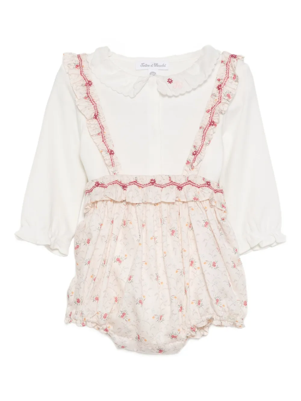 Tartine Et Chocolat Strampler-Set mit durchgehendem Blumen-Print - Rosa