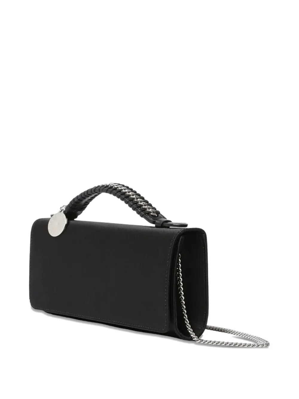 Stella McCartney Falabella braided-handle clutch bag Zwart