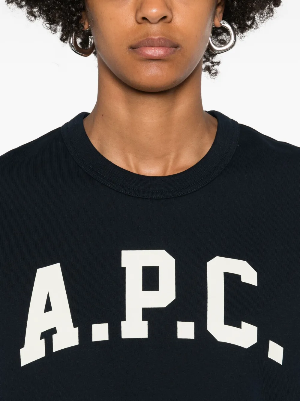A.P.C. Sweater met logopatch Blauw
