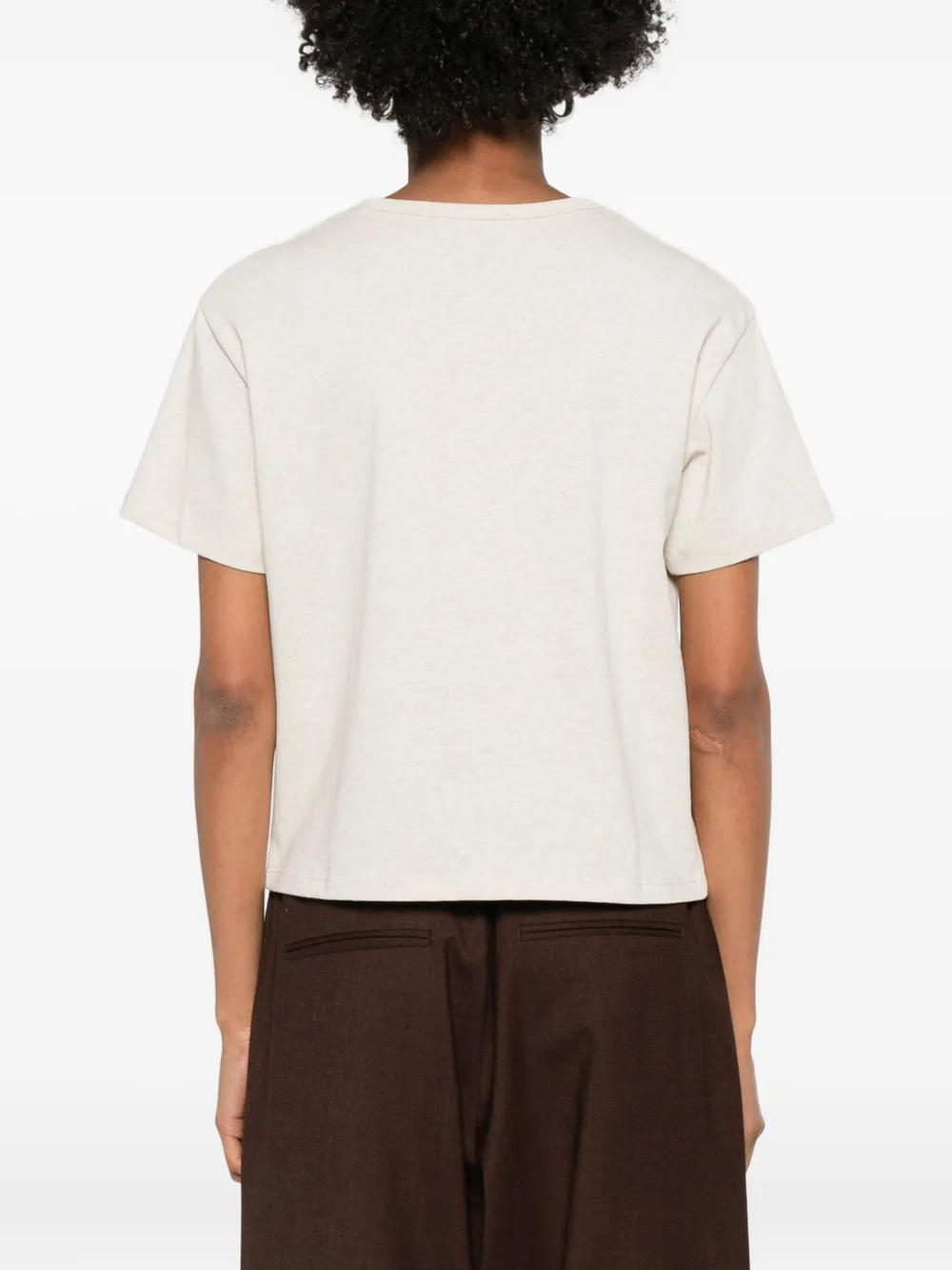 A.P.C. T-shirt met logoprint Beige