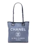 CHANEL Pre-Owned 2012 Mini Canvas Deauville tote bag - Blue