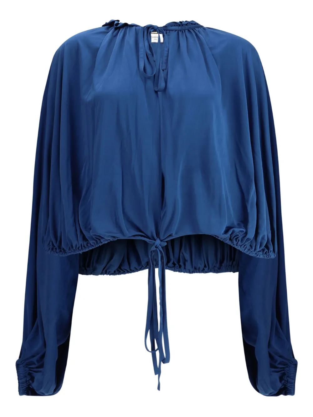 Saint Laurent Gedrapeerde blouse Blauw