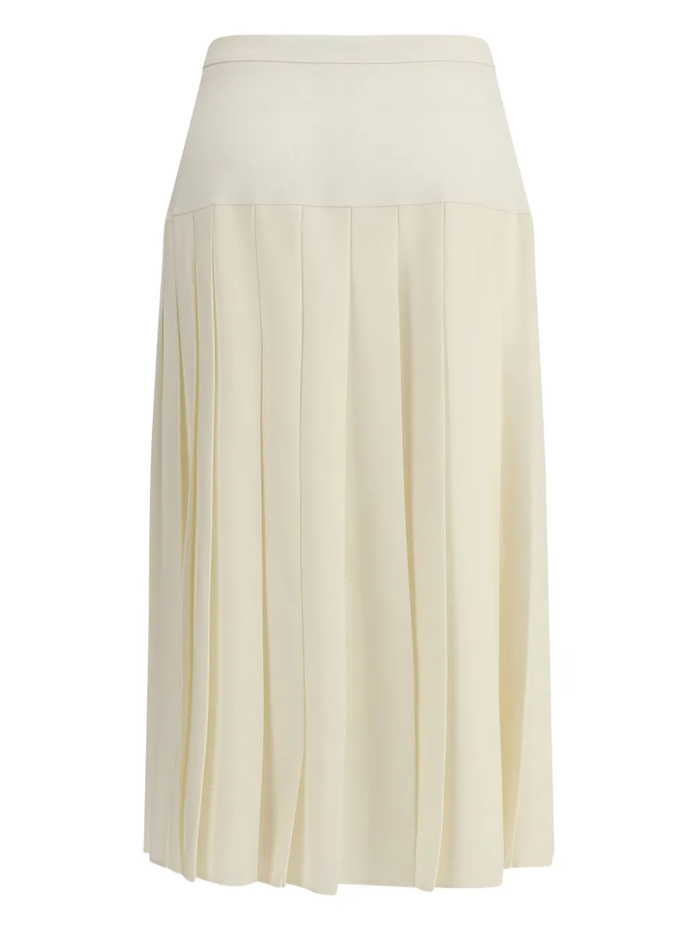 Alessandra Rich Pleated Midi Skirt In White