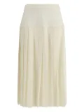 Alessandra Rich pleated midi skirt - White
