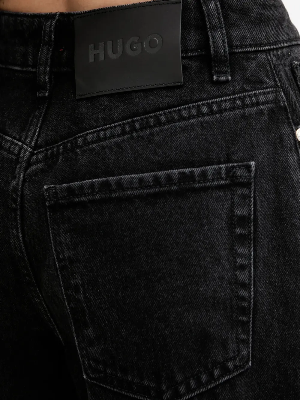 HUGO Jeans met wijde pijpen Zwart