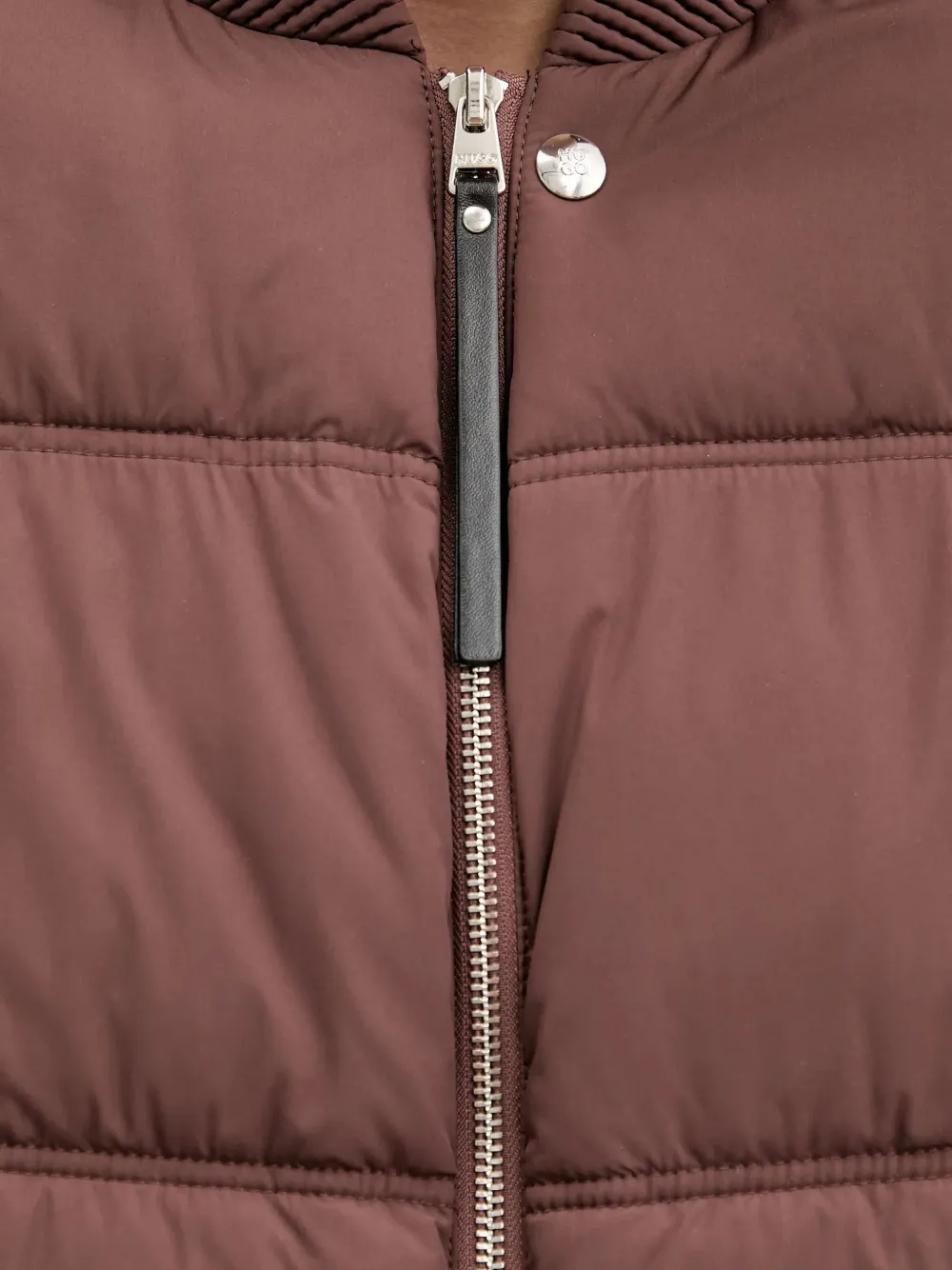 Hugo Boss Zip-fastening Padded Jacket In Brown
