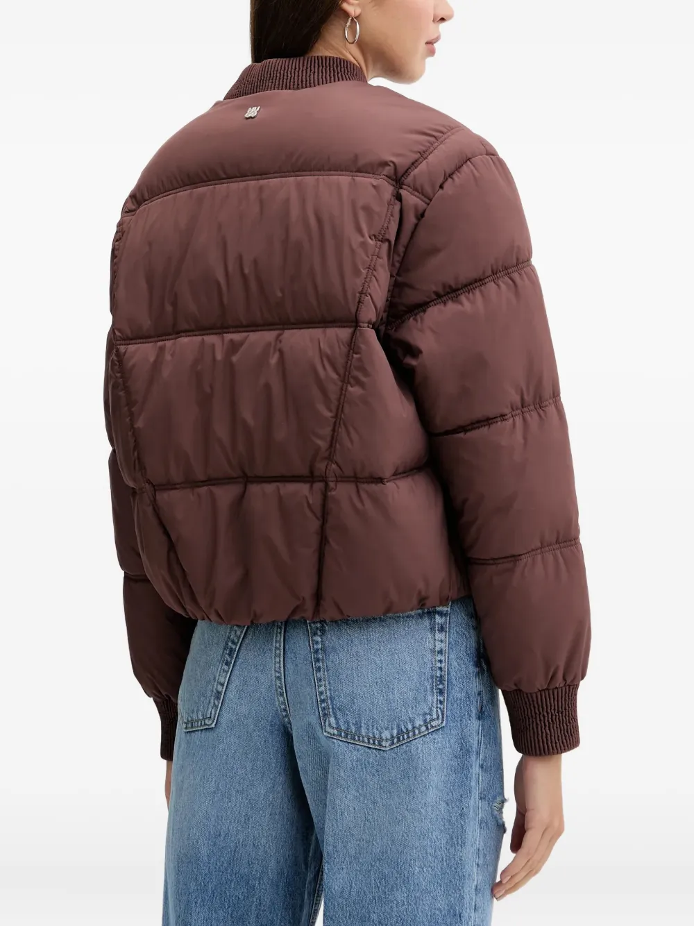 Hugo Boss Zip-fastening Padded Jacket In Brown