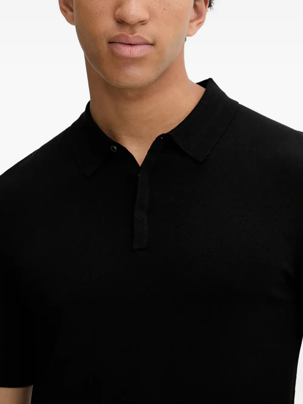 HUGO Poloshirt met geborduurd logo Zwart