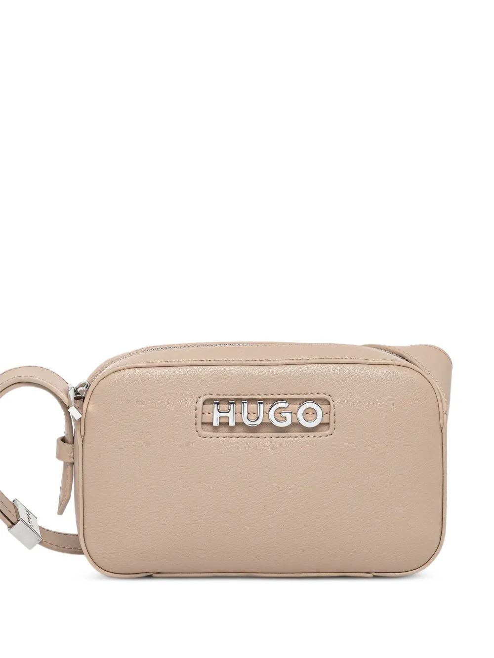 HUGO logo-plaque cross body bag - Toni neutri