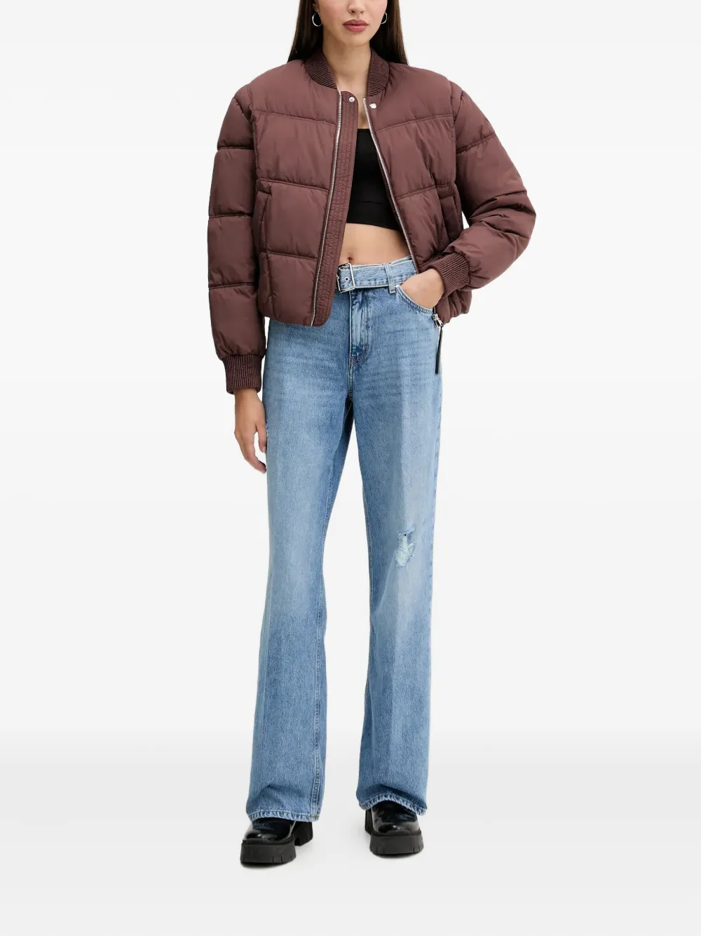 HUGO Jeans met ceintuur - Blauw