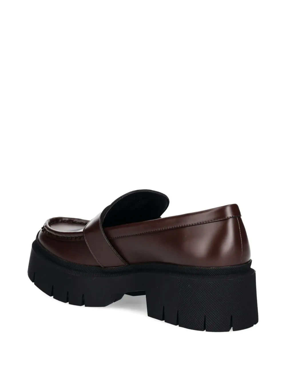 Hugo Boss Buckle-detail Platform Loafers In Brown