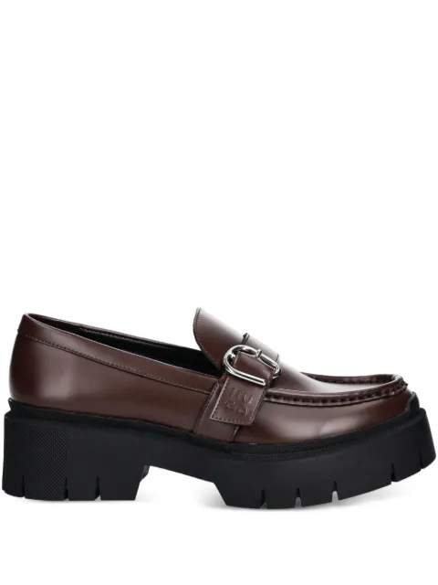HUGO buckle-detail platform loafers