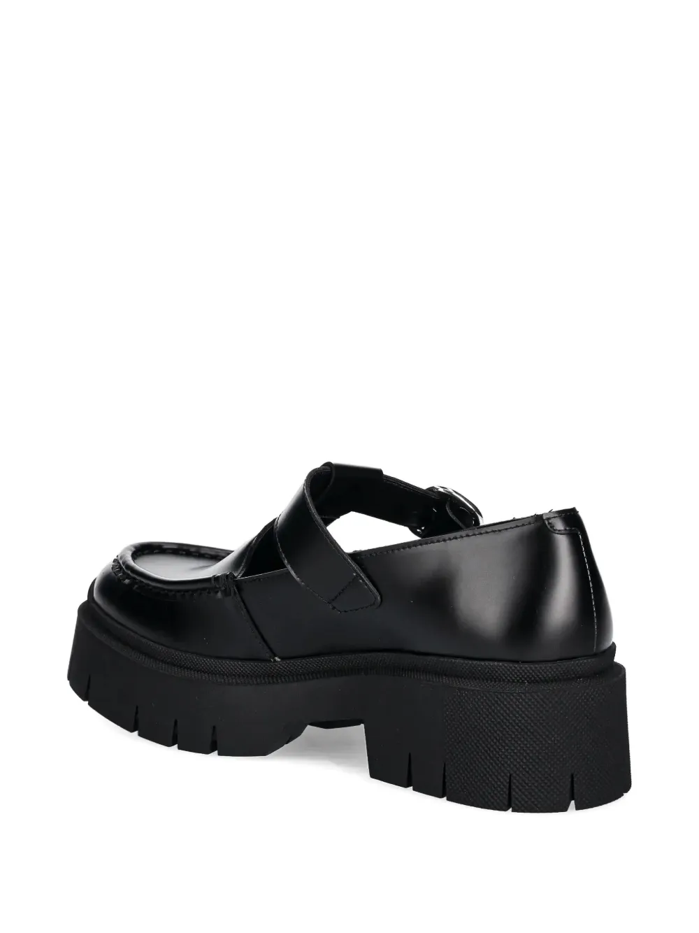 Hugo Boss Buckle-detail Platform Loafers In Black